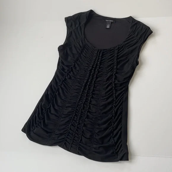 WHBM  Extended Sleeve Ruched Ruffle Top Size Small - Picture 14 of 14